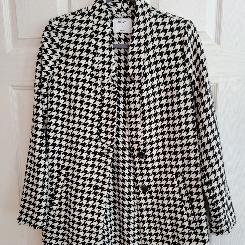 Houndstooth Soft Brushed Overcoat